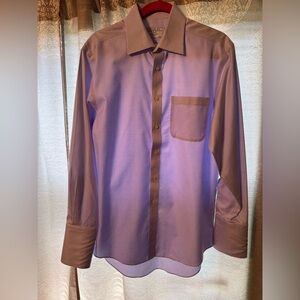 Charles Tyrwhitt Men’s Dress Shirt Size 15.5” Light Purple Striped Long Sleeves